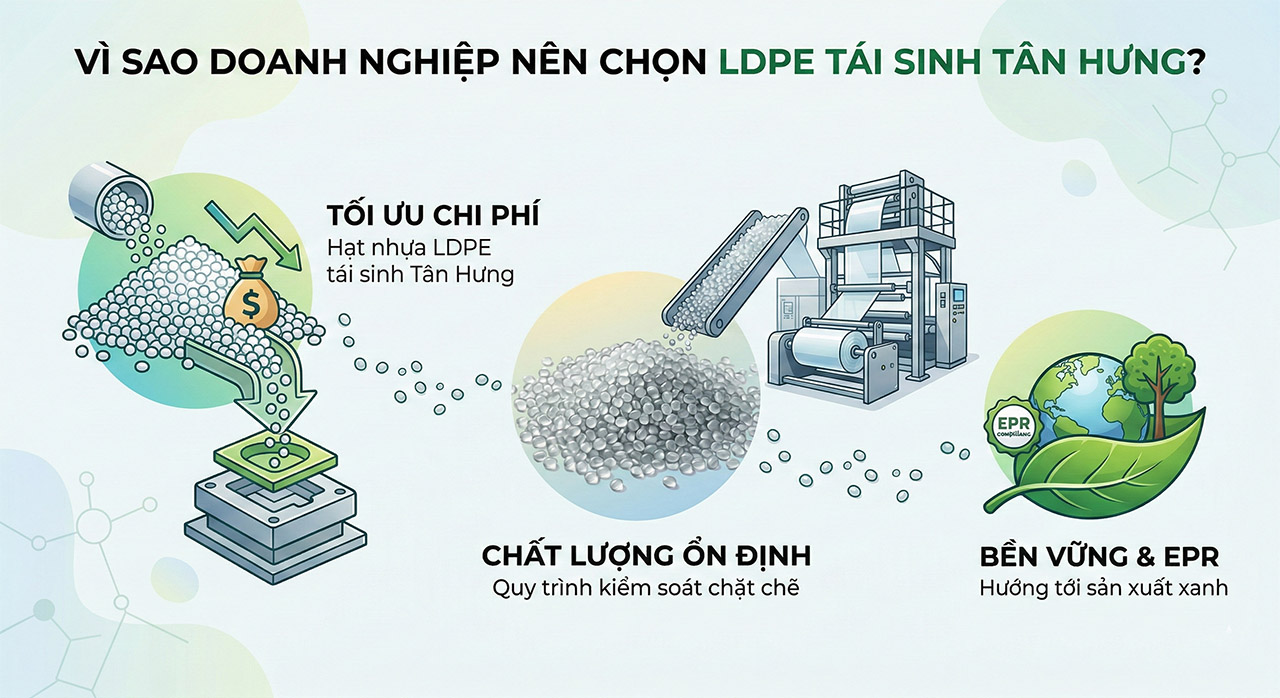 Vì Sao Doanh Nghiệp Nên Chọn Hạt Nhựa Tái Sinh LDPE Tân Hưng